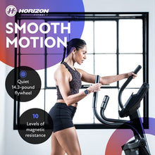 Load image into Gallery viewer, Horizon Fitness EX-59 Elliptical Trainer Exercise Machine for Home Workout, Fitness &amp; Cardio, Compact Cross-Trainer with Bluetooth, Built-in Speakers, 10 Resistance Levels, 300 lb Weight Capacity
