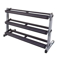 Load image into Gallery viewer, Body-Solid 60" Heavy Duty Dumbbell Rack with 3rd Tier Storage Rack - The Home Fitness Corp
