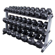 Load image into Gallery viewer, Body-Solid 60" Heavy Duty Dumbbell Rack with 3rd Tier Storage Rack - The Home Fitness Corp
