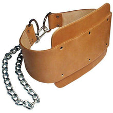 Load image into Gallery viewer, Body-Solid Tools Leather Dipping Belt with Chain Training Weight Lifting Supports - The Home Fitness Corp
