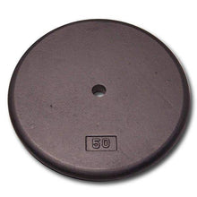 Load image into Gallery viewer, Cast Iron Standard Plates 1.25lb., 2.5lb., 5lb., 7.5lb., 10lb., 12.5lb., 20lb., 25lb. and 50lb. - The Home Fitness Corp
