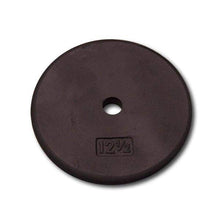 Load image into Gallery viewer, Cast Iron Standard Plates 1.25lb., 2.5lb., 5lb., 7.5lb., 10lb., 12.5lb., 20lb., 25lb. and 50lb. - The Home Fitness Corp
