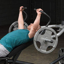 Load image into Gallery viewer, Gray Cast Iron Grip Olympic Weights 2.5lb., 5lb., 10lb., 25lb., 35lb. and 45lb. plates - The Home Fitness Corp
