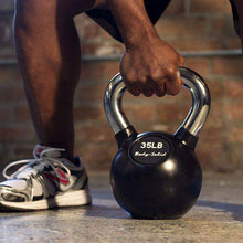 Load image into Gallery viewer, Premium Kettlebells with Chrome Handles 5-80 Pounds Weights Kettle Bell Training - The Home Fitness Corp
