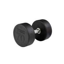 Load image into Gallery viewer, Premium Round Rubber Dumbbells 5 to 100 Pounds individual Weights - The Home Fitness Corp
